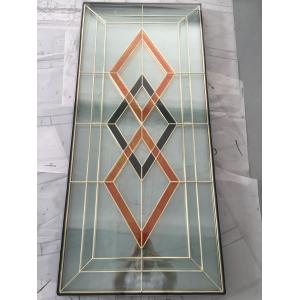 Quality golden brass caming decoarative glass panel 1&quot;thickness of high quality for sale