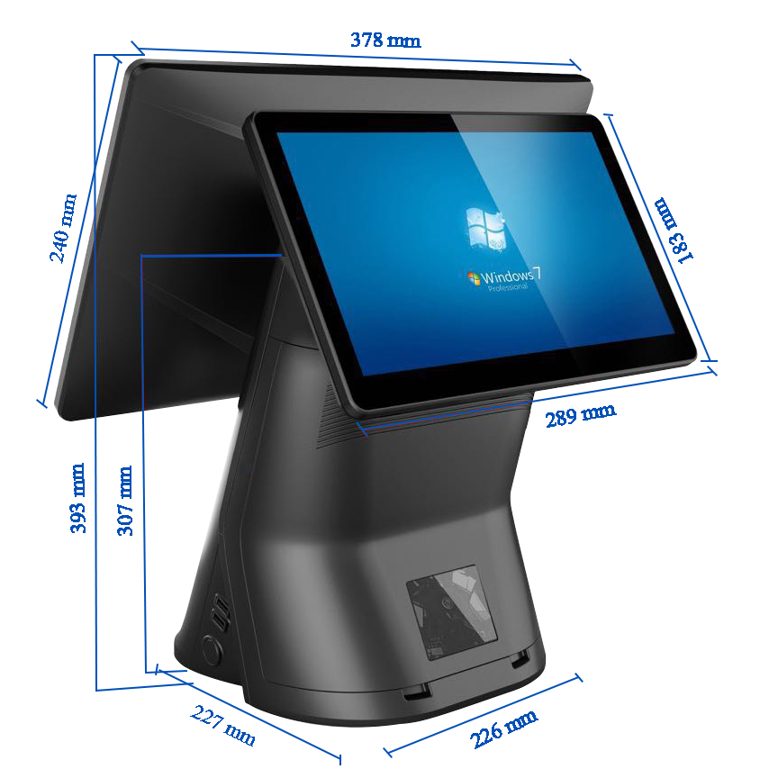 OEM 15 Inch Touch Screen POS PC , POS Counter Computer Android System