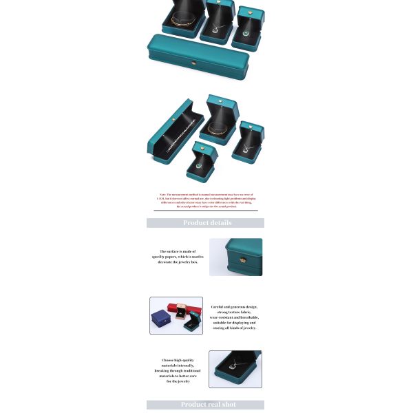 Light Green Led Light Jewellery Box For Necklace Bracelet Ring Earrings Custom Size