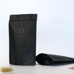 Quality Exhaust Valve Zipper 500g Stand Up Coffee Pouches for sale