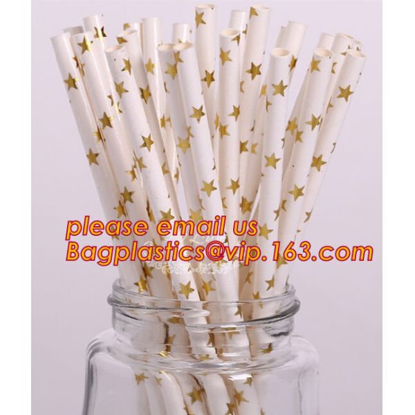 biodegradable gold stamping paper straw,colour disposable wholesale drinking biodegradable paper straw bagplastics pac