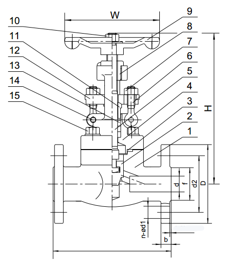 800LB LF2 A105N,OS / Y Bolted Bonnet Water Gate Valve Regular Port Sturdy Design/forged steel gate valve