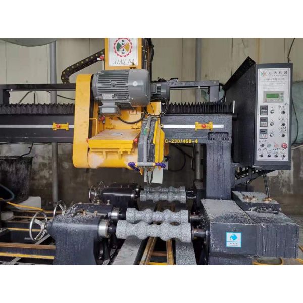 High-Efficiency CNC / PLC Four-Piece Baluster Cutting Machine For Precision Stoneworking