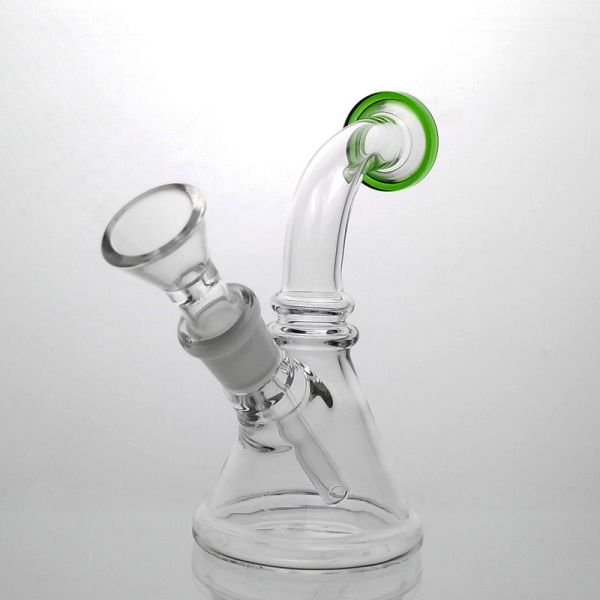 Mini Pyrex Glass Water Pipes Bongs With 14mm Joint Beaker Bong Clear Type
