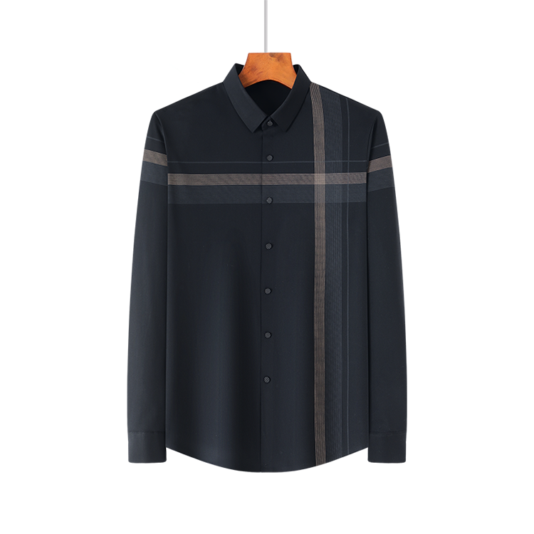 Long Sleeve Striped Shirts Men Slim Fit Vintage Fashions Autumn Clothing Custom Shirt 2021