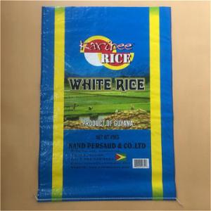 Quality Woven 25 Kg Rice Packaging Bags PP Polypropylene ISO Certified for sale