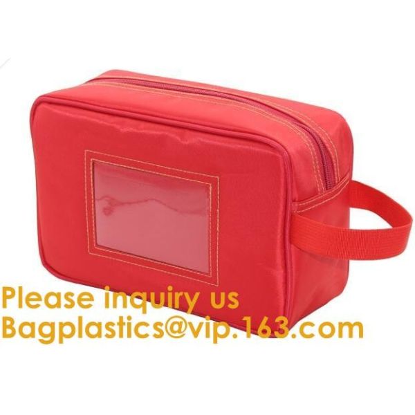 Waterproof Oxford Medicine Safety Bag with Lock and Keys Locking Bank Deposit Bag,Money Bank Bag Zipper Leather Cash Dep