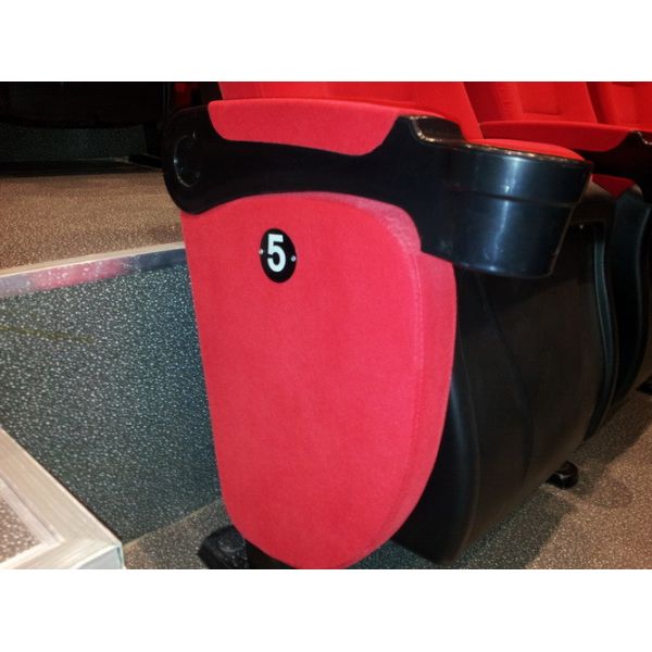 Fabric Upholstered Folding Theater Seats Returning Seat By Gravity No Noise