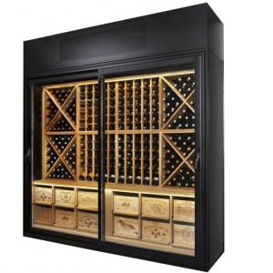 Quality 201 304 316 316L Stainless Steel Wine Cabinet Black Home Glass Cabinet Customized for sale
