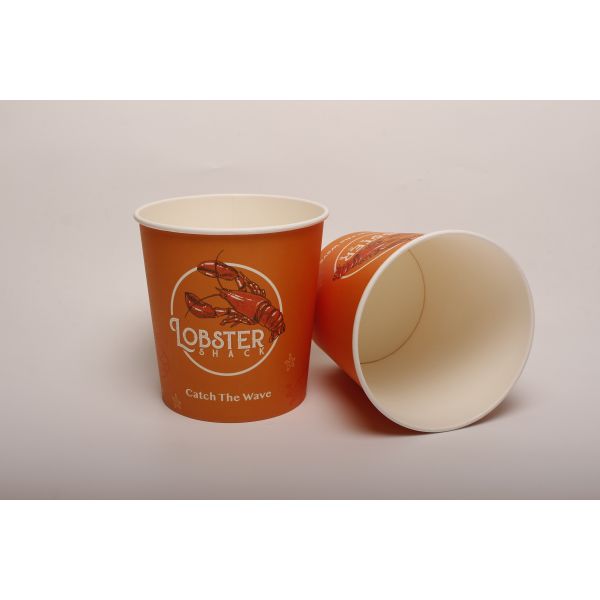 Disposable Paper Bucket with Grease-Proof Coating: Easy to Use & Clean