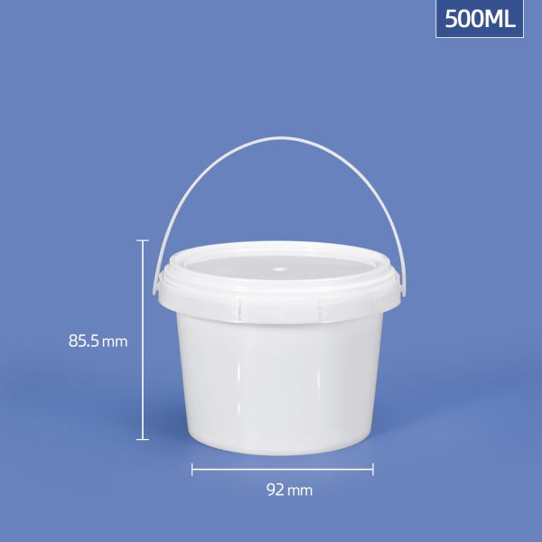 Logo Printing Food Grade White Plastic Buckets and Customizable