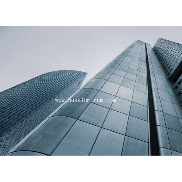 1500x3050mm Curtain Wall Panel , Anti Scratch Metal Wall Cladding Sheets