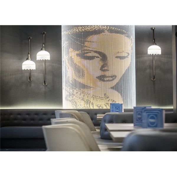 SGS Room Divider Aluminium Chain Fly Screen Custom Decorative With Pattern