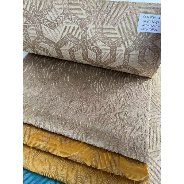 Breathable Knitted Velvet Sofa Fabric Colorful For Decoration Sofa Fabric Factory