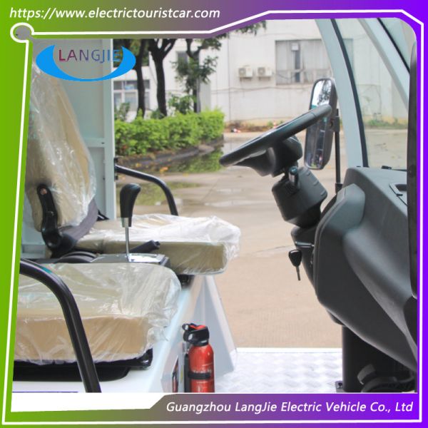 Iron Container Electric Luggage Cart ACmotor Small Cargo Vans With 2 Seats For Hotel