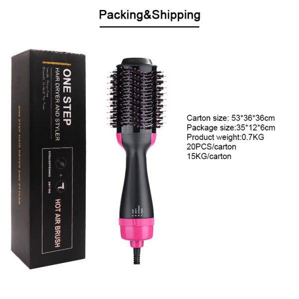 Hot Air Rotating One Step Hair Dryer Brush For Home Use