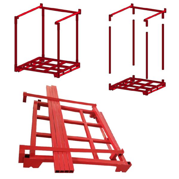 Nesting Stacking Foldable Stacking rack