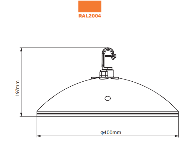 150LM/W LED High Bay Warehouse Lighting Fixture Hook Pendant With MOSO Driver