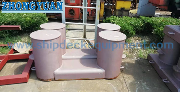 ISO 13795 Type A Welded Steel Bollards With Compact Base Plate Ship Towing Equipment