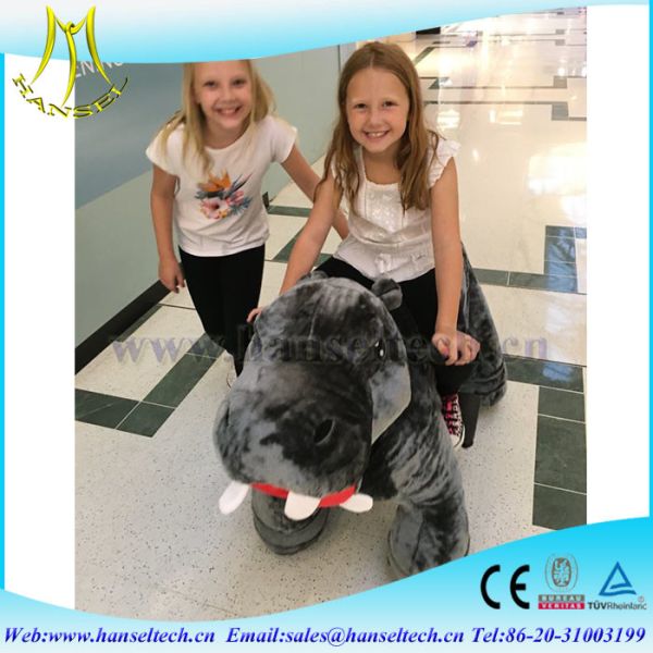 Hansel motorized plush animal kid ride and dinosaur electric scooter for sale