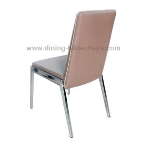 Polyurethane PU Upholstered Chromed Dining Chair Livingroom Chair Leisure Chair