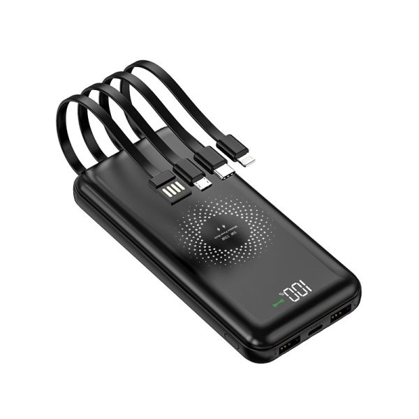 4 Cable With One Body Plastic Power Bank Lithium Battery Superspeed