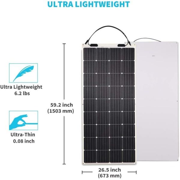 Lightweight 175W Flexible Solar Panels For Marine RV Cabin Van Car Easy Installation