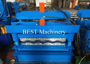 China Color Steel Coated Charcoal Grey Oriental Roman Tile Roll Forming Machine 0.3-0.8mm Coil Thickness on sale