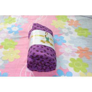 Quality purple anti slip yoga mat towel for sale