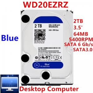 China 3.5 LFF Western Digital 2TB Hard Disk 64MB SATA3.0 Blue WD20EZRZ on sale
