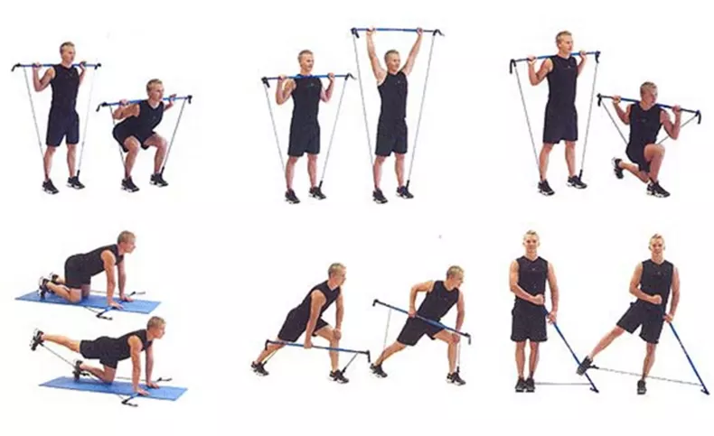 Yoga Pilates Bar Kit Triathlon Race Gear For Whole Body Workout