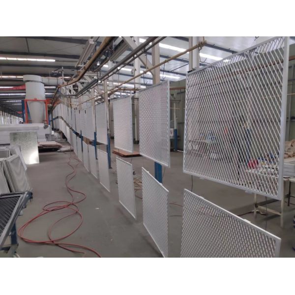 Buy White Powder Coated Expanded Metal Mesh for Wall Facades at wholesale prices