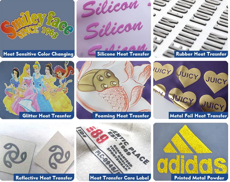 Custom Logo Printed PET Tagless Heat Transfer Clothing Care Labels For T Shirt