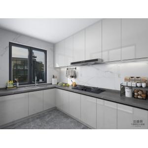 Durable Stainless Steel Construction Modern Kitchen Cabinet With Sleek White