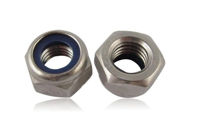 Direct Zinc Yellow-Chromate Plated DIN982 Hexagon Back Nuts with Nylon Self Lock Nuts