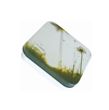 Matt Varnish Rectangular Tin Box Small Hinged Lolly Tin