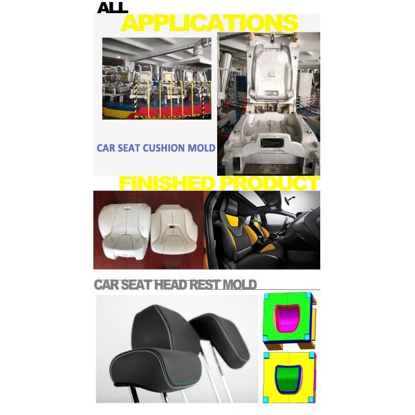 Automotive Parts Headrest PIP Polyurethane Foam Moulds