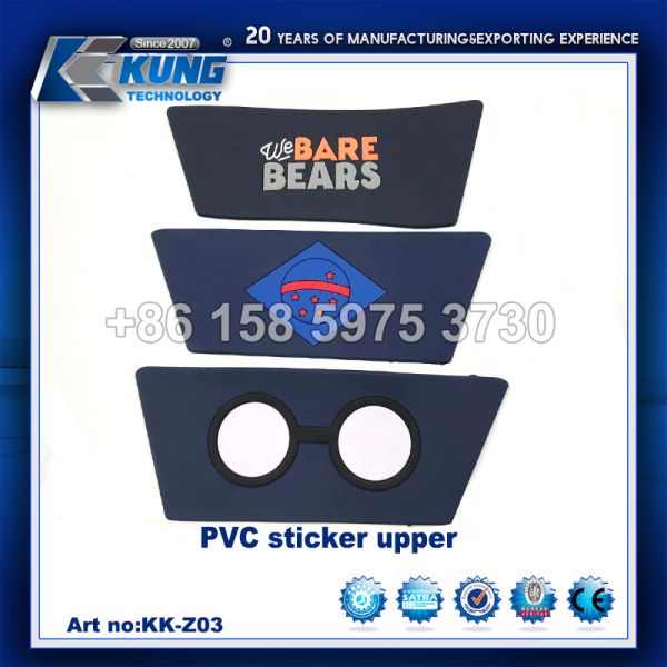 Men PVC material sticker upper for slipper making
