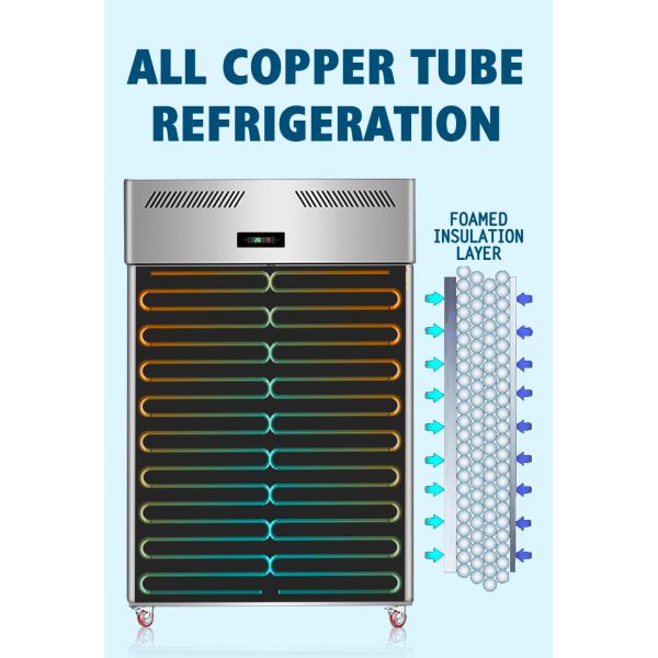 Commercial Double Door Upright Freezer R134a Vertical Display Chiller