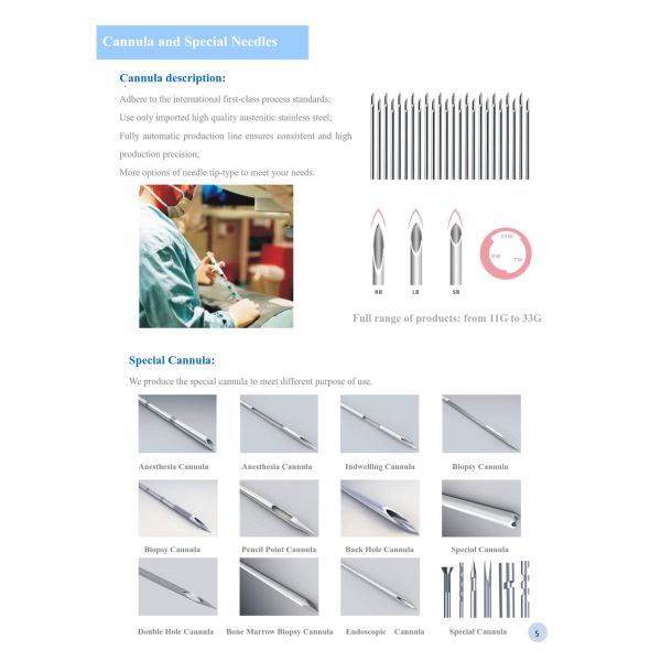 Stainless Steel Cannula Special Needles For Medical Device