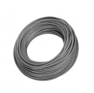 China 1/4 Stainless Steel Cable with 7x19 Construction Strands Core Breaking Tension 600 lb on sale