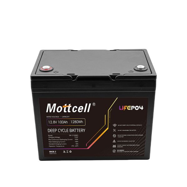 1280Wh Lightweight 12V LiFePO4 Rechargeable Battery 100Ah Lifepo4 Power Source