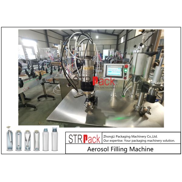Semi Automatic Aerosol Co2 Filling Machine Snow Spray Making Machine With Bag On Valve