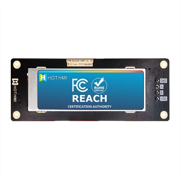 3.0 Inch Uart TFT LCD 268x800 Display With LCD Controller Board