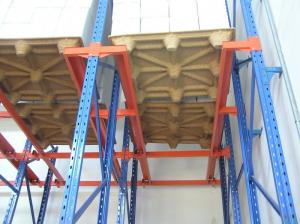 Quality Blue / orange multi level Drive in pallet racking with single / double side bracket for sale