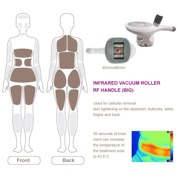 RF Slimming Machine 4 Roller Heads Cavitation Vacuum Body Massage