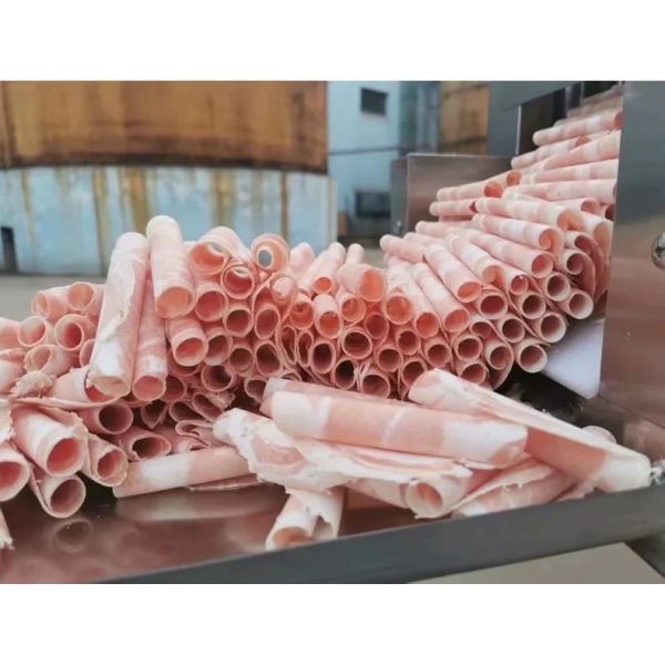 Automatic Electric Beef Meat Roll Cutting Machine Frozen Meat Slice Machine