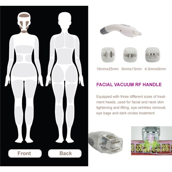 RF Slimming Machine 4 Roller Heads Cavitation Vacuum Body Massage