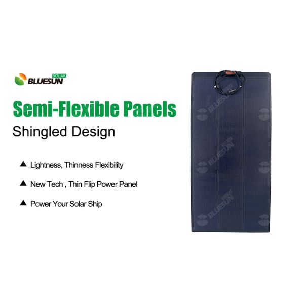 160W 170W 180W Black Reinforced Semi-Flexible Solar Panel 160W Shingled Solar Panel Price