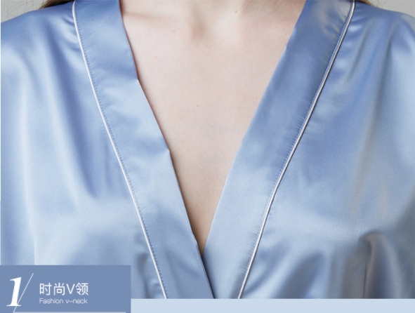 150-200Gsm ODM V Neck Evening Sexy Mulberry Silk Nightgown Dress For Womens